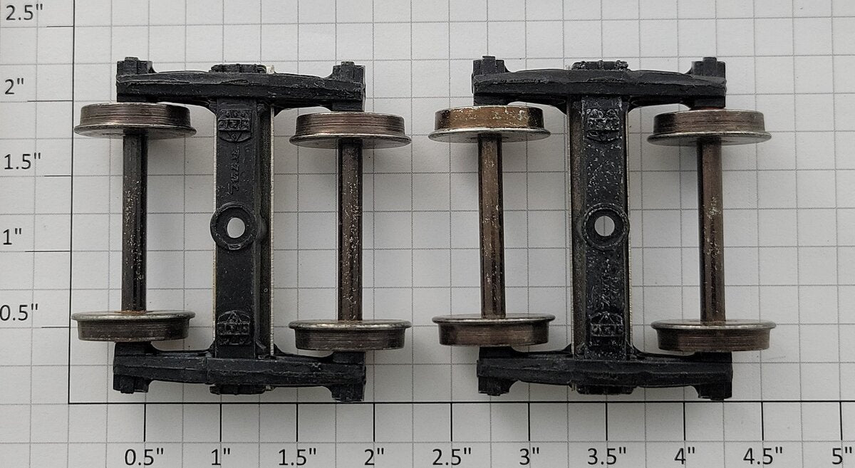 KTM U-60 O-Scale Cast Sprung 2-Rail Bettendorf Leaf Spring Truck Set