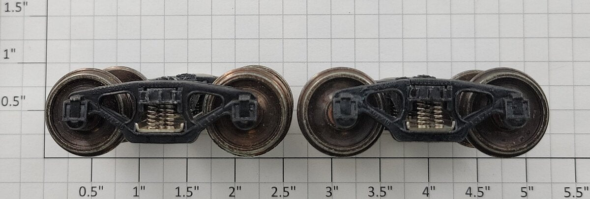 KTM U-60 O-Scale Cast Sprung 2-Rail Bettendorf Leaf Spring Truck Set