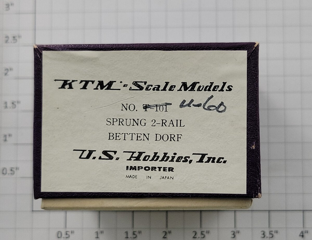 KTM U-60 O-Scale Cast Sprung 2-Rail Bettendorf Leaf Spring Truck Set