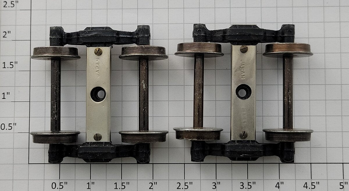 KTM U-60 O-Scale Cast Sprung 2-Rail Bettendorf Leaf Spring Truck Set