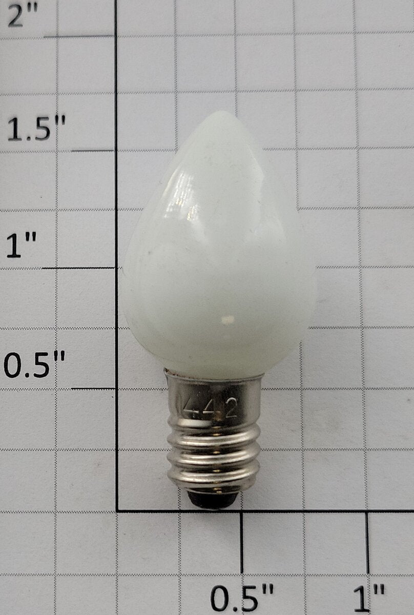 Lionel 1442W 18-Volt Screw Base Gloss White Candle Shaped Light Bulb