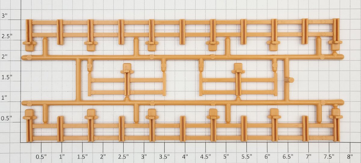 Lionel 9019-6 4-Piece Tan Flat Car Fence Set
