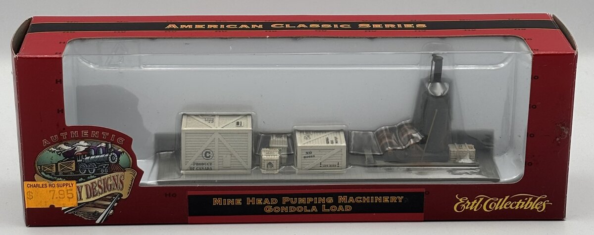 Ertl 4159 HO Scale Mine Head Pumping Machinery Gondola Load LN/Box