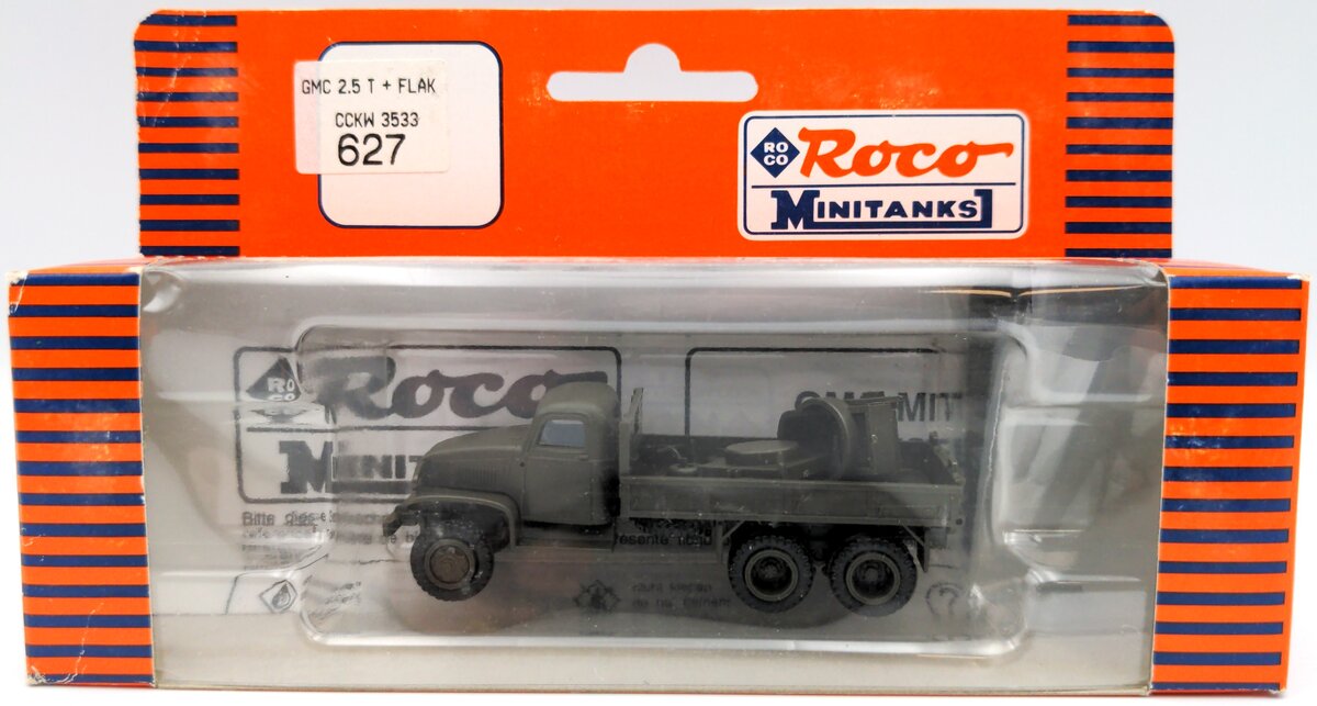 Roco 627 HO CCKW 3533 GMC 2.5 Ton Flak Truck