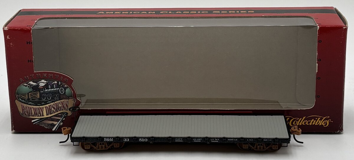 Ertl 4977 HO Scale Boston & Maine 50 Ton 40' Flat Car # 33510
