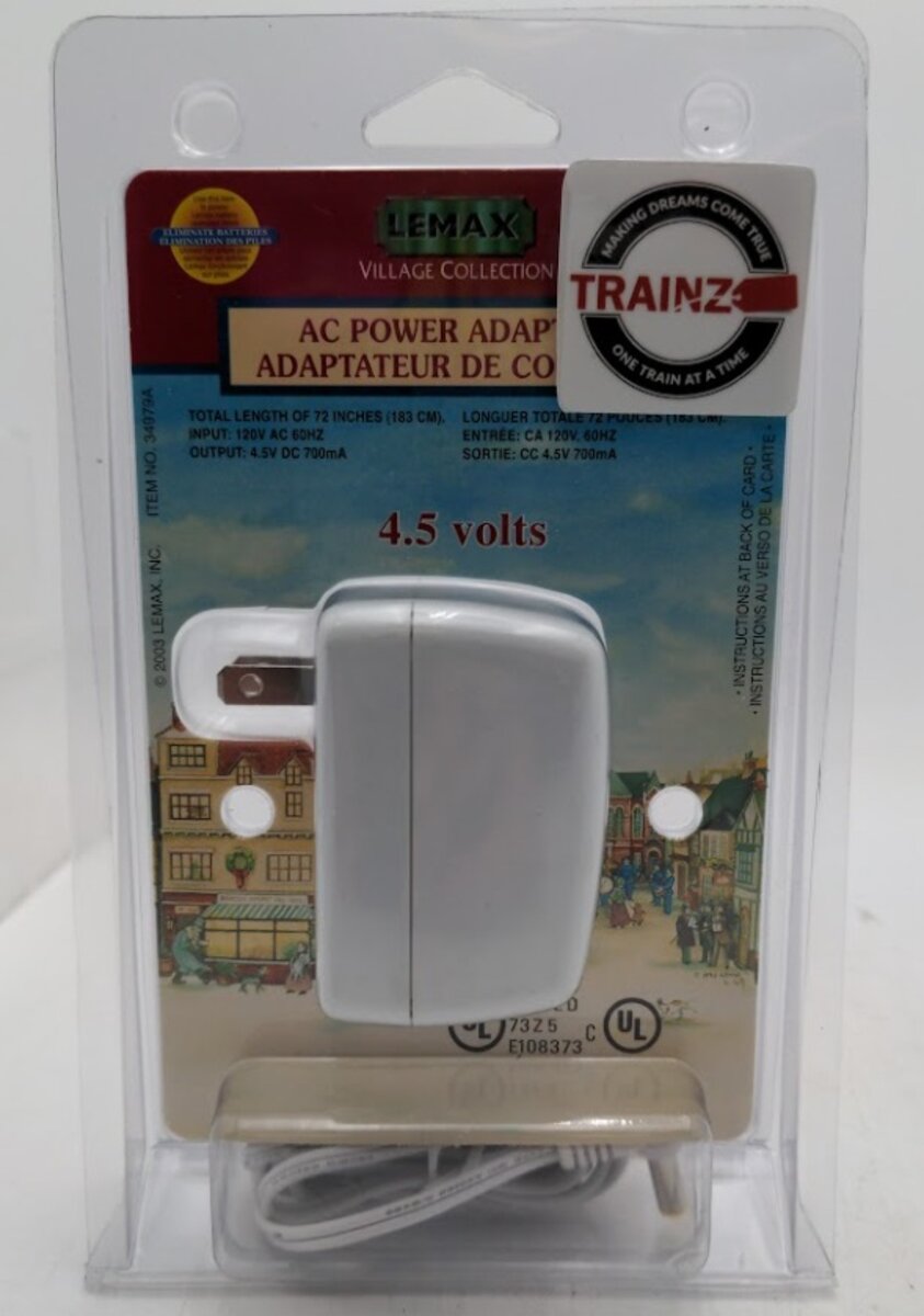 Lemax 34979A AC Power Adaptor 4.5 Volts