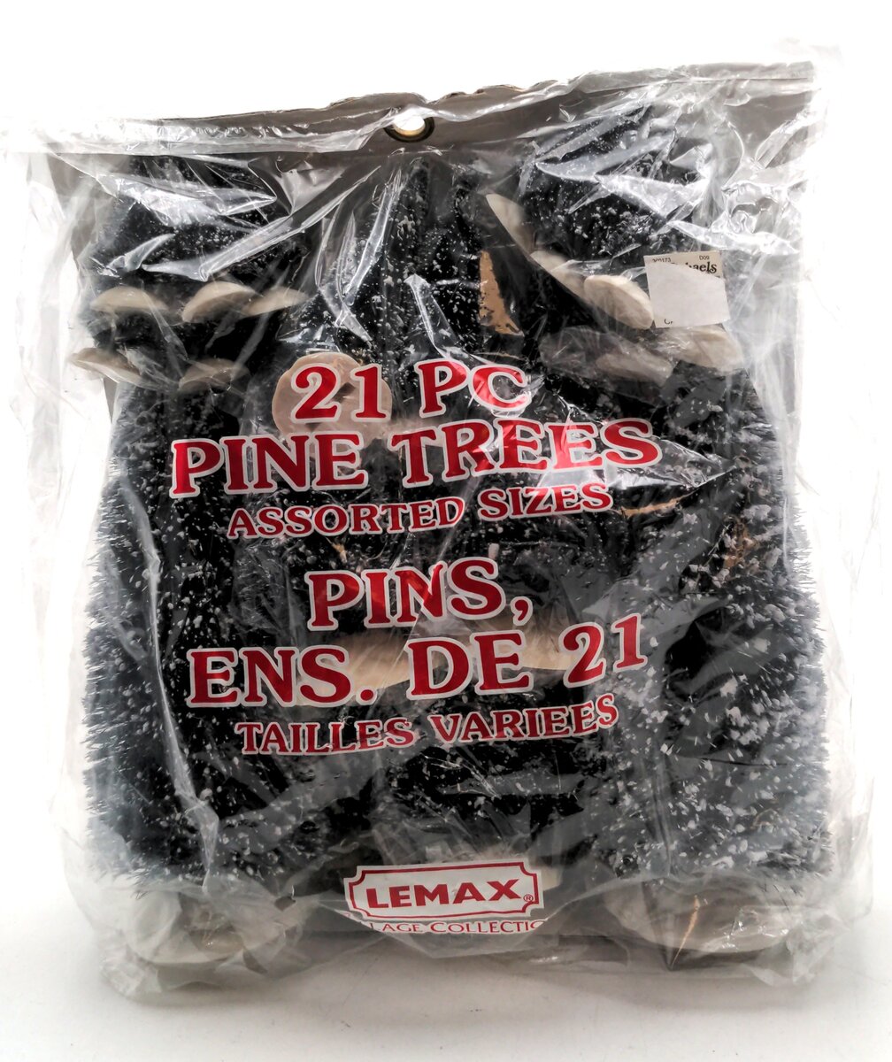 Lemax 34968 Pine Trees with Assorted Sizes (Pack of 21)
