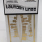 Bar Mills 49 HO Scale 3 Brass Pre-Hung Laundry Lines Kit