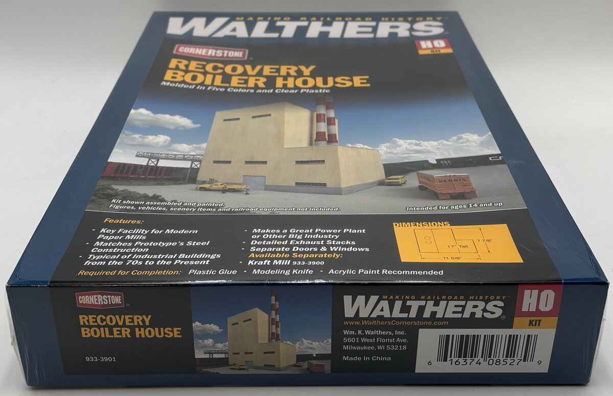 Walthers 933-3901 HO Recovery Boiler House Industrial Building Kit
