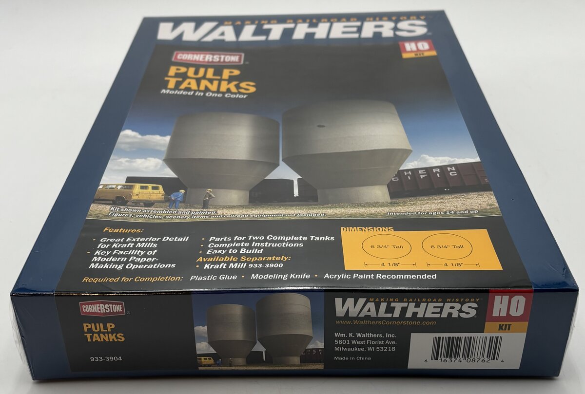 Walthers 933-3904 HO Pulp Tanks - Superior Paper Kit