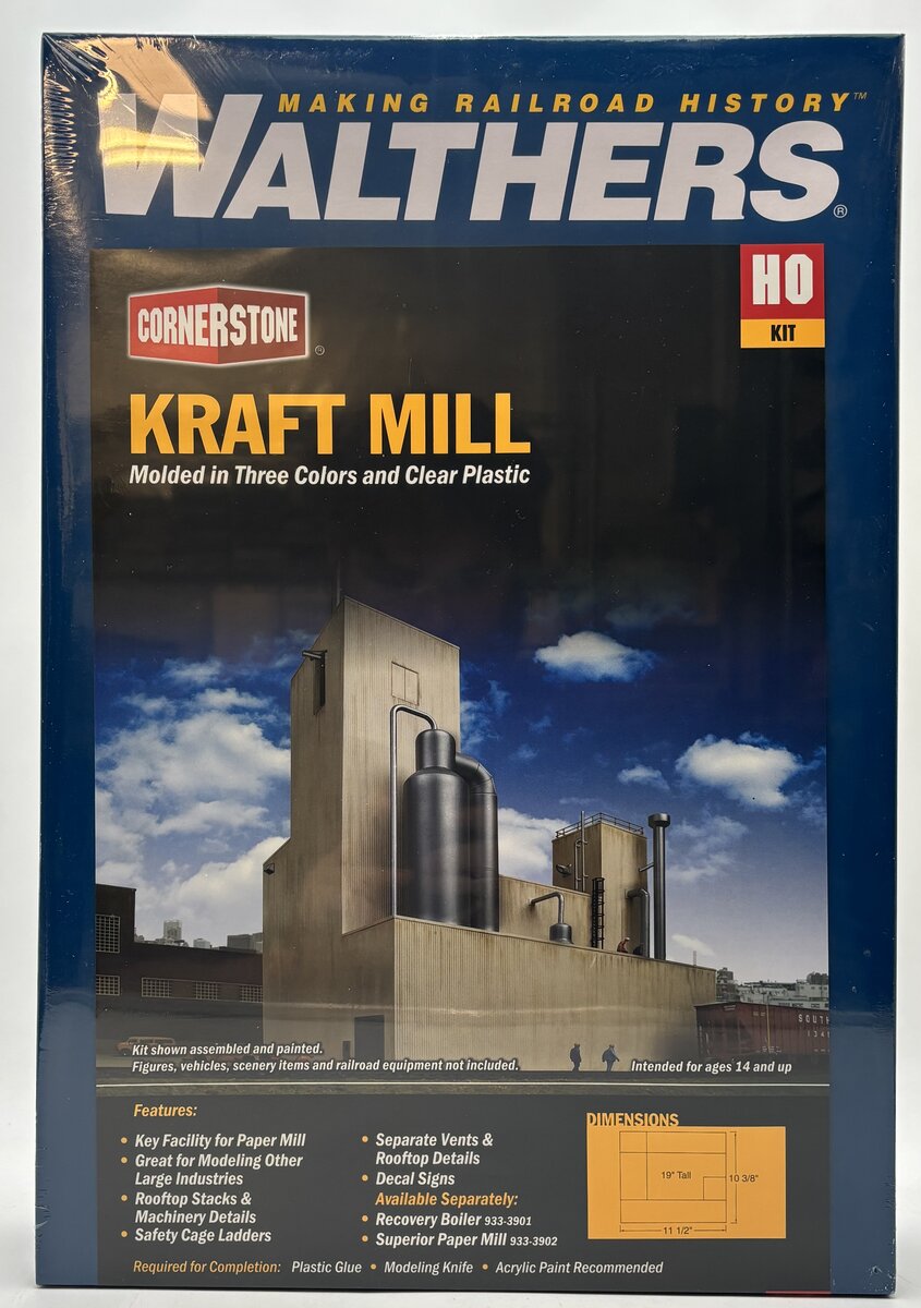 Walthers 933-3900 HO Scale Cornerstone Series Kraft Mill Building Kit