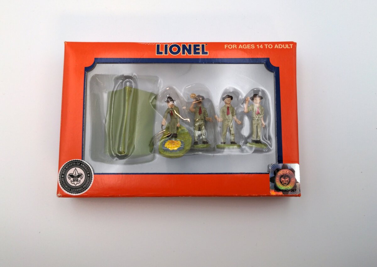 Lionel 6-37828 O Vintage Boy Scouts Hand-Painted Figures With Tent (Set of 4)