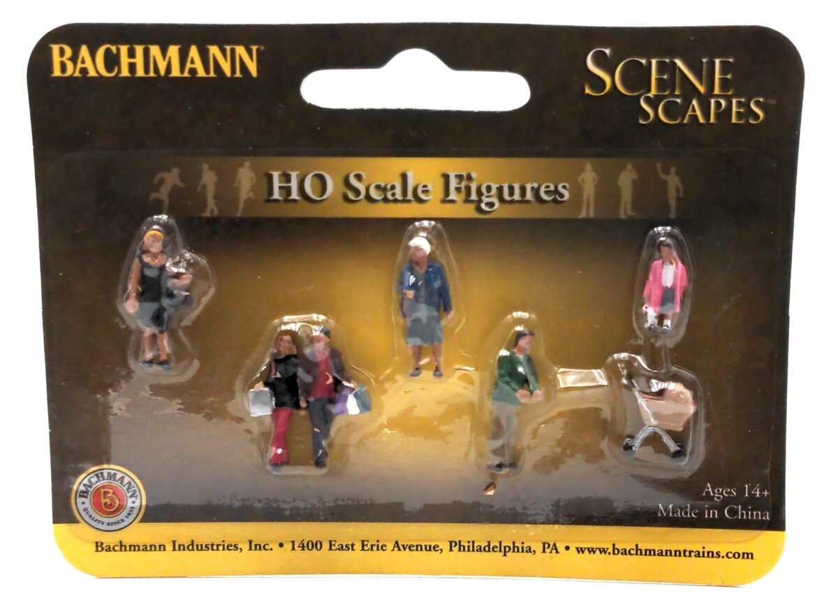 Bachmann 33109 HO Walking People Figures (Set of 6)