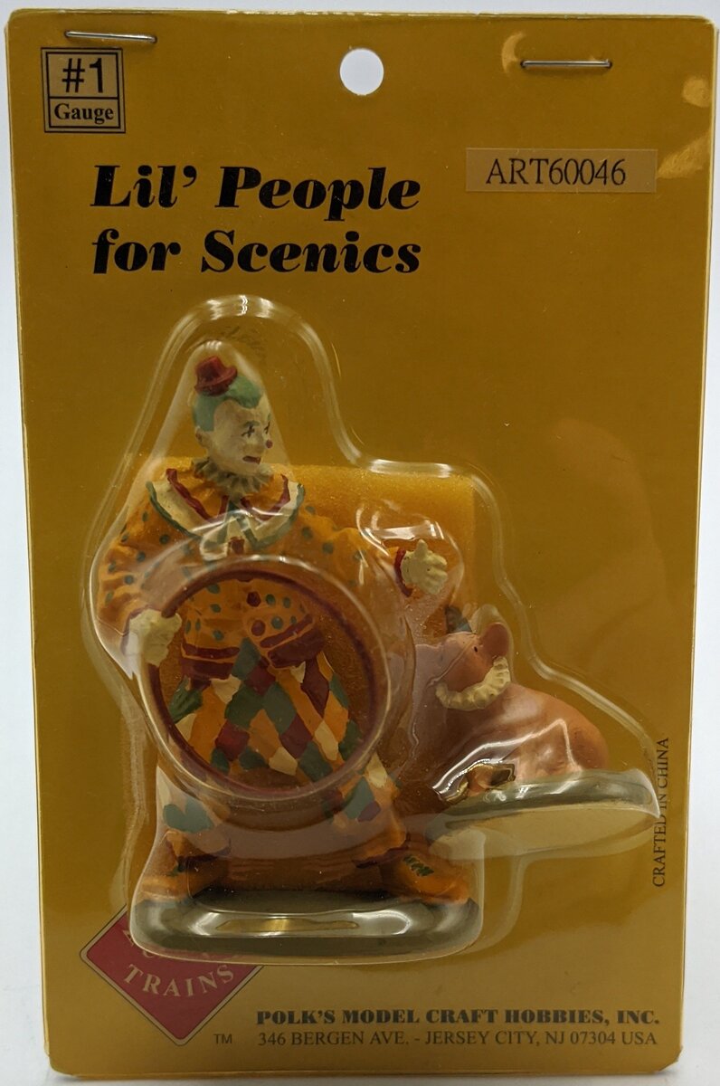 Aristo-Craft ART60046 G Scale Clown Holding Hoop w/Pig Wearing Hat