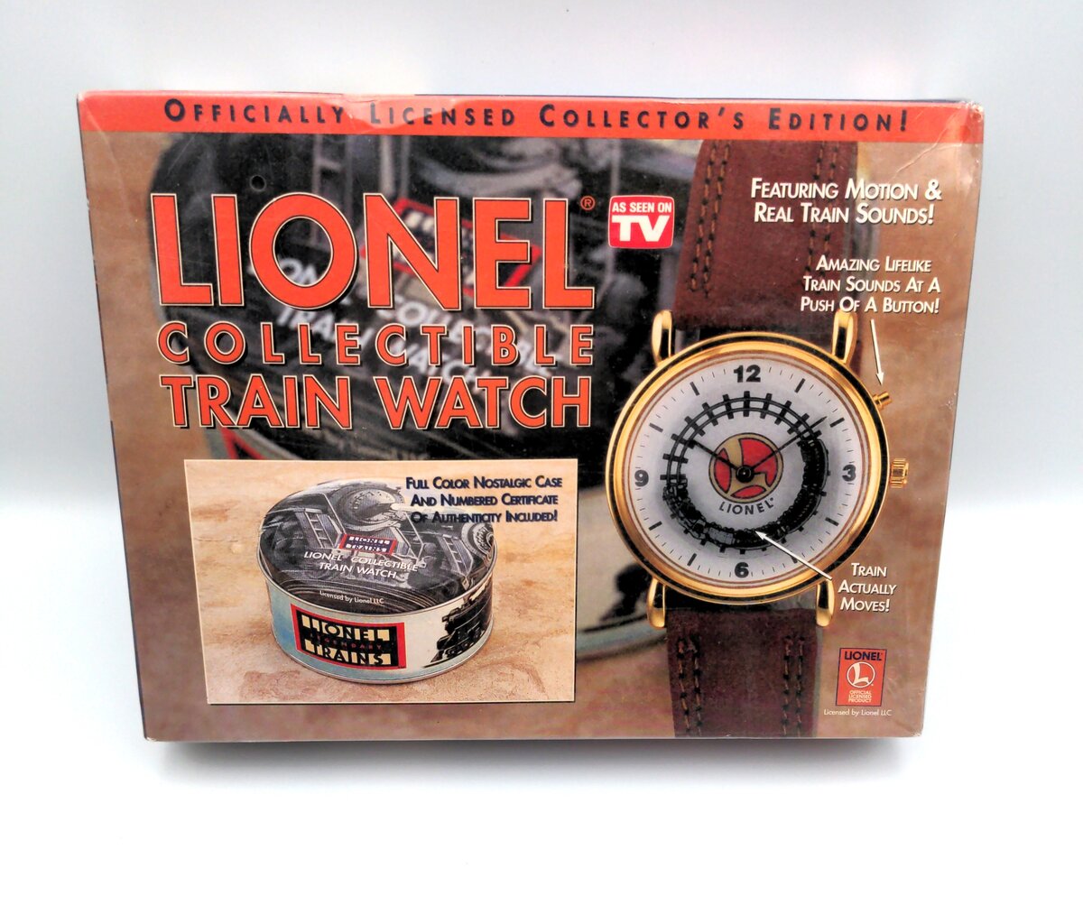 Lionel Collectible Round Tin Train Watch