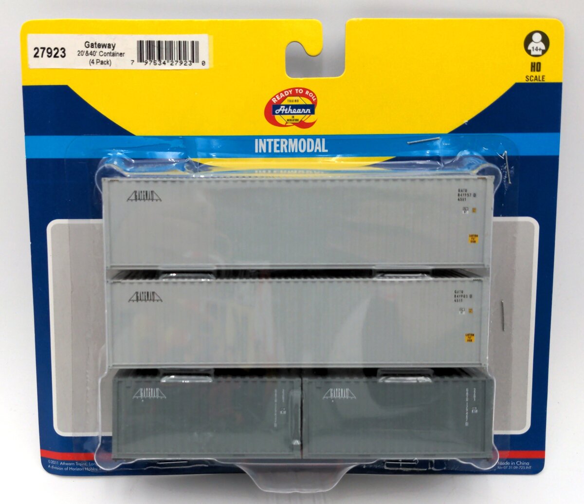 Athearn 27923 Gateway HO Scale RTR 20' & 40' Containers