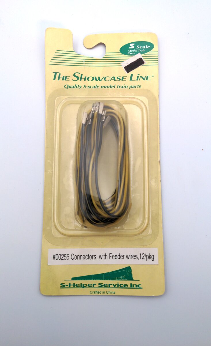 S-Helper 00255 S Scale Connectors With Feeder Wires (Pack of 12)