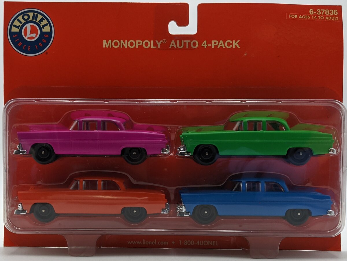 Lionel 6-37836 O Monopoly Auto (Pack of 4)