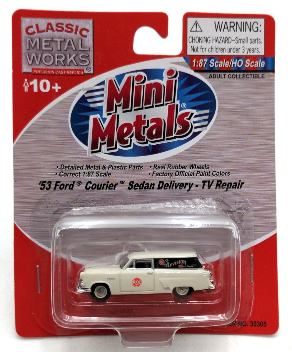 Classic Metal Works 30305 HO Mini Metals TV Repair '53 Ford Courier Sedan Car