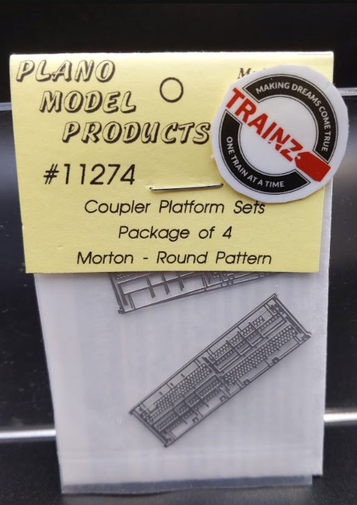 Plano Model Products 11274 HO Scale Coupler Platform Set Morton Round Pattern