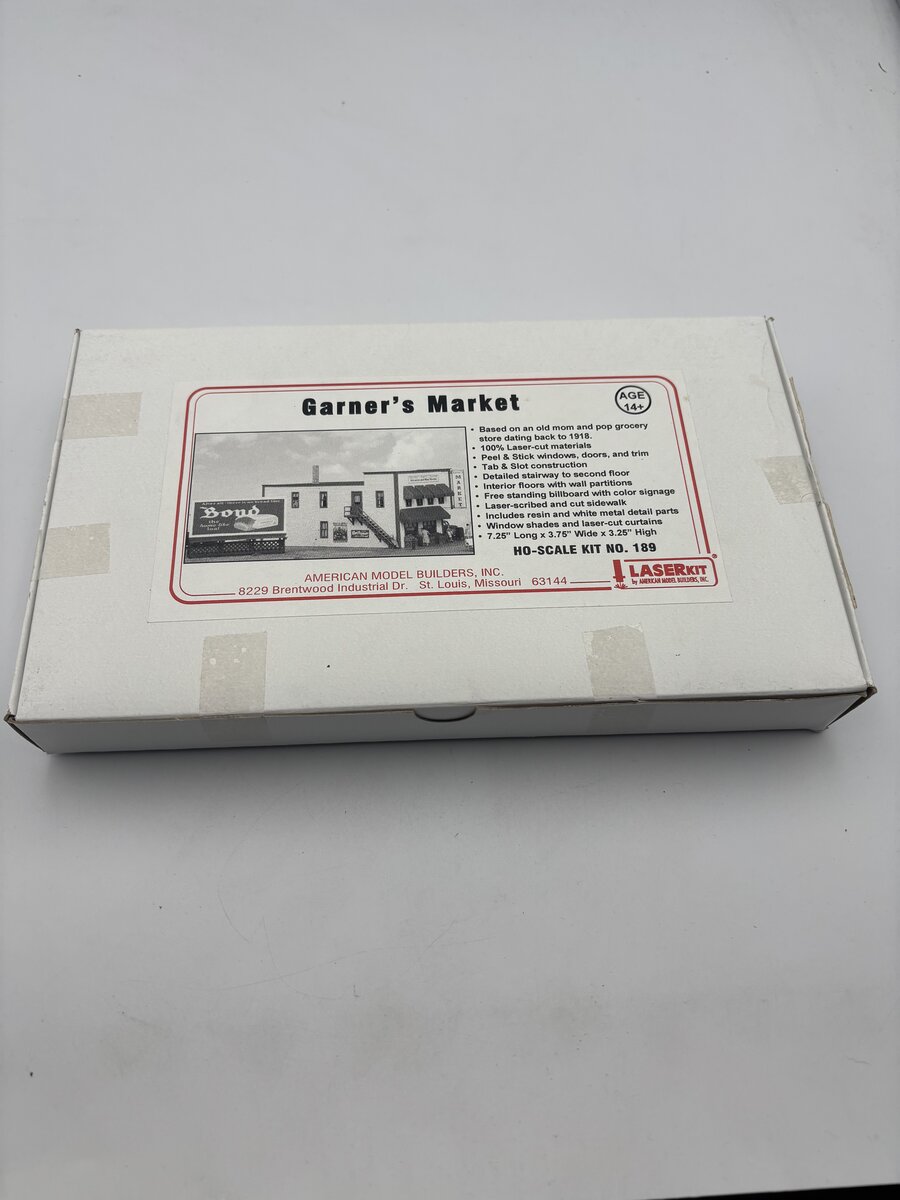 American Model Builders 189 HO Garner's Market Laser Art Building Kit