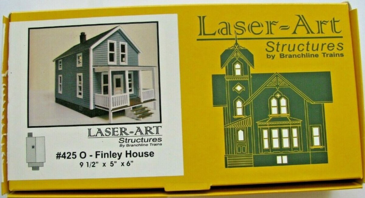 Branchline Trains 425 The Finley House 9-1/2" x 5" x 6" Laser-Art Kit