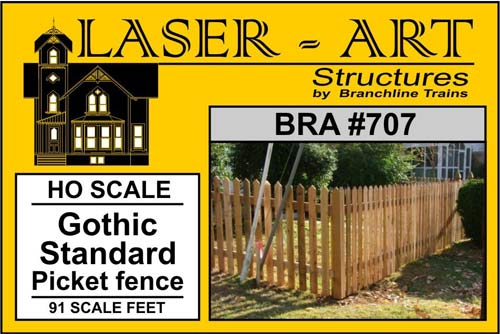 Branchline Trains 707 Gothic Std Picket Fence