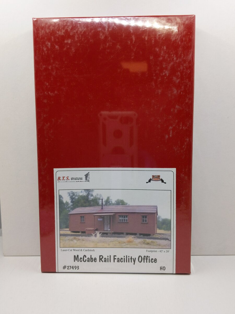 BTS 27493 HO Scale McCabe Rail Facility Office Laser-Cut Model Building Kit