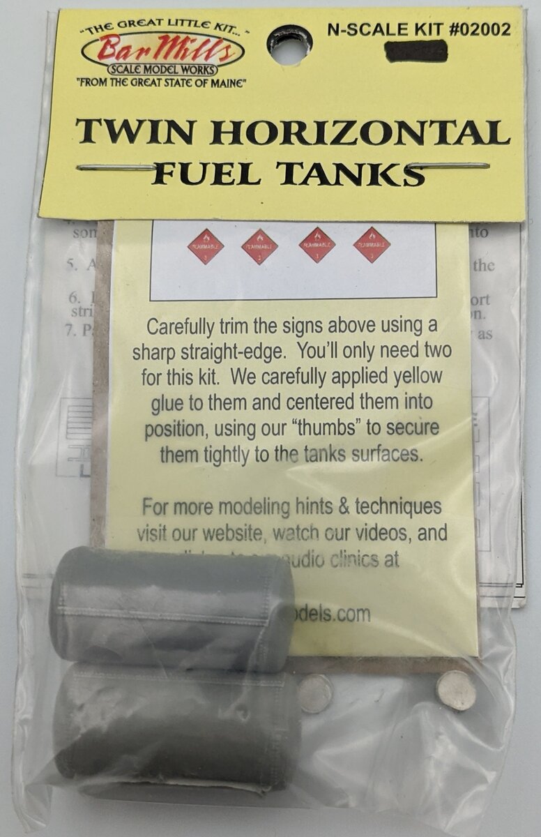 Bar Mills 02002 N Twin Horizontal Fuel Tank Kit (Set of 2)