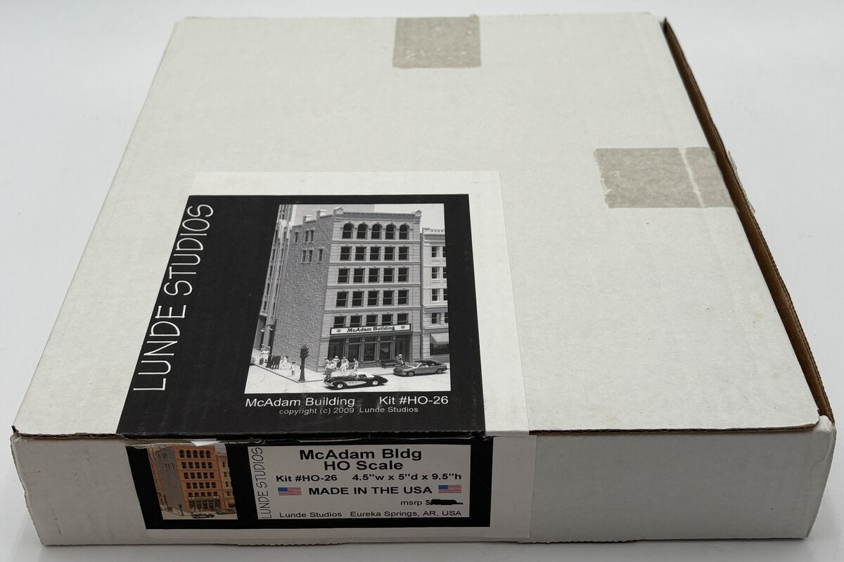 Lunde Studios HO-26 HO McAdam 4.5"W X 5"D X 9.5" H Building Kit