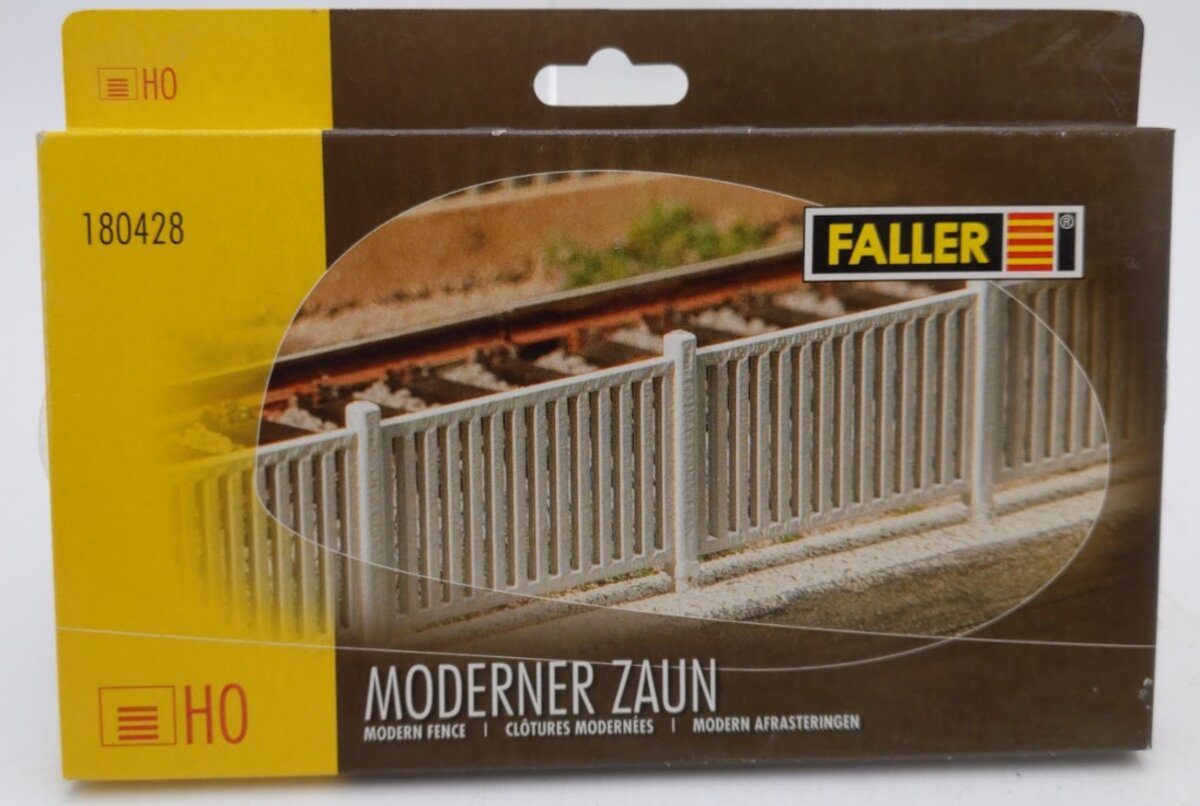 Faller 180428 HO 1242 mm Modern Fence Scenery Accessory Kit