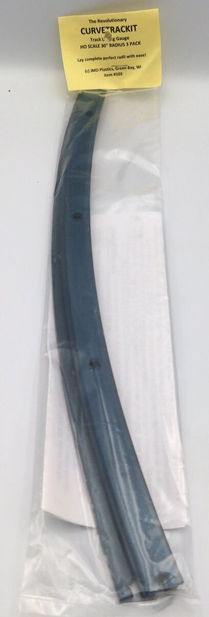 JMD Plastics 103 HO 18" Radius Curvetrackit Curved Track Laying Tool (Pack of 3)