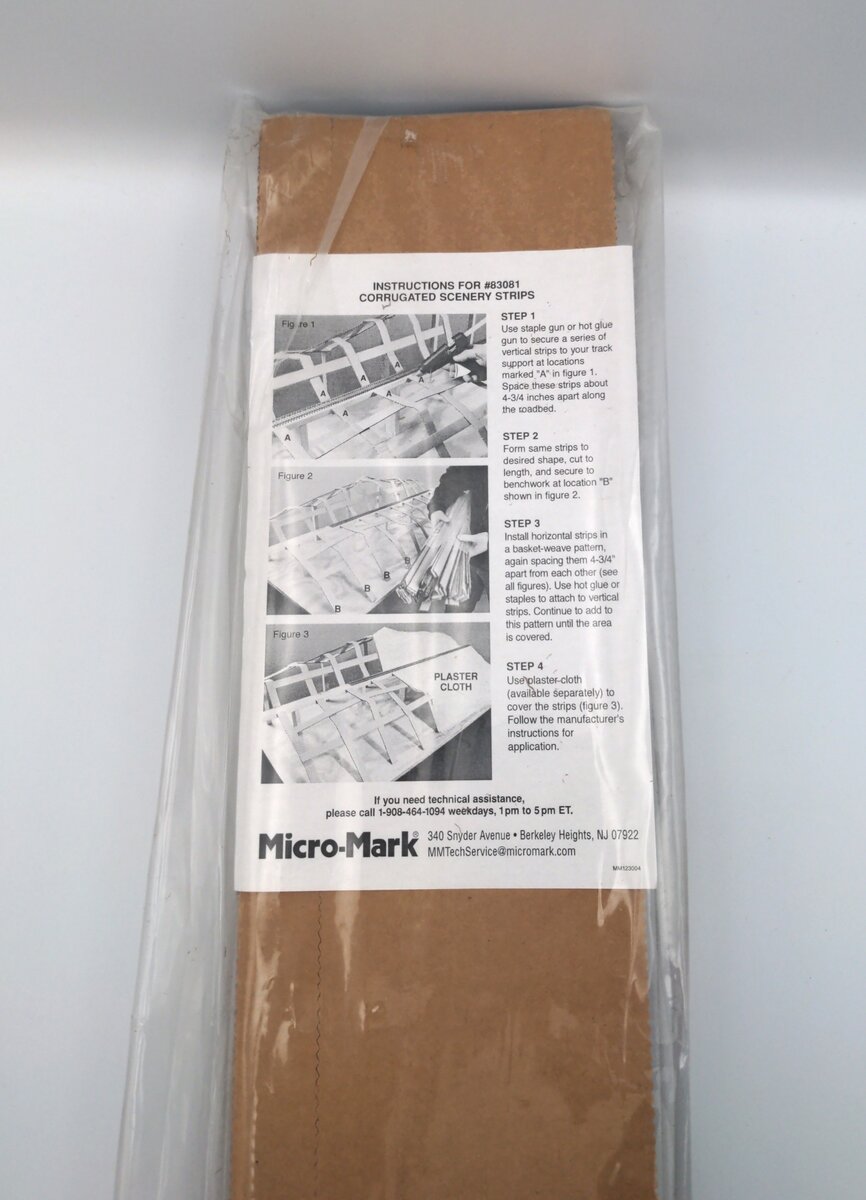 Micro-Mark 83081 Corrugated Scenery Strips