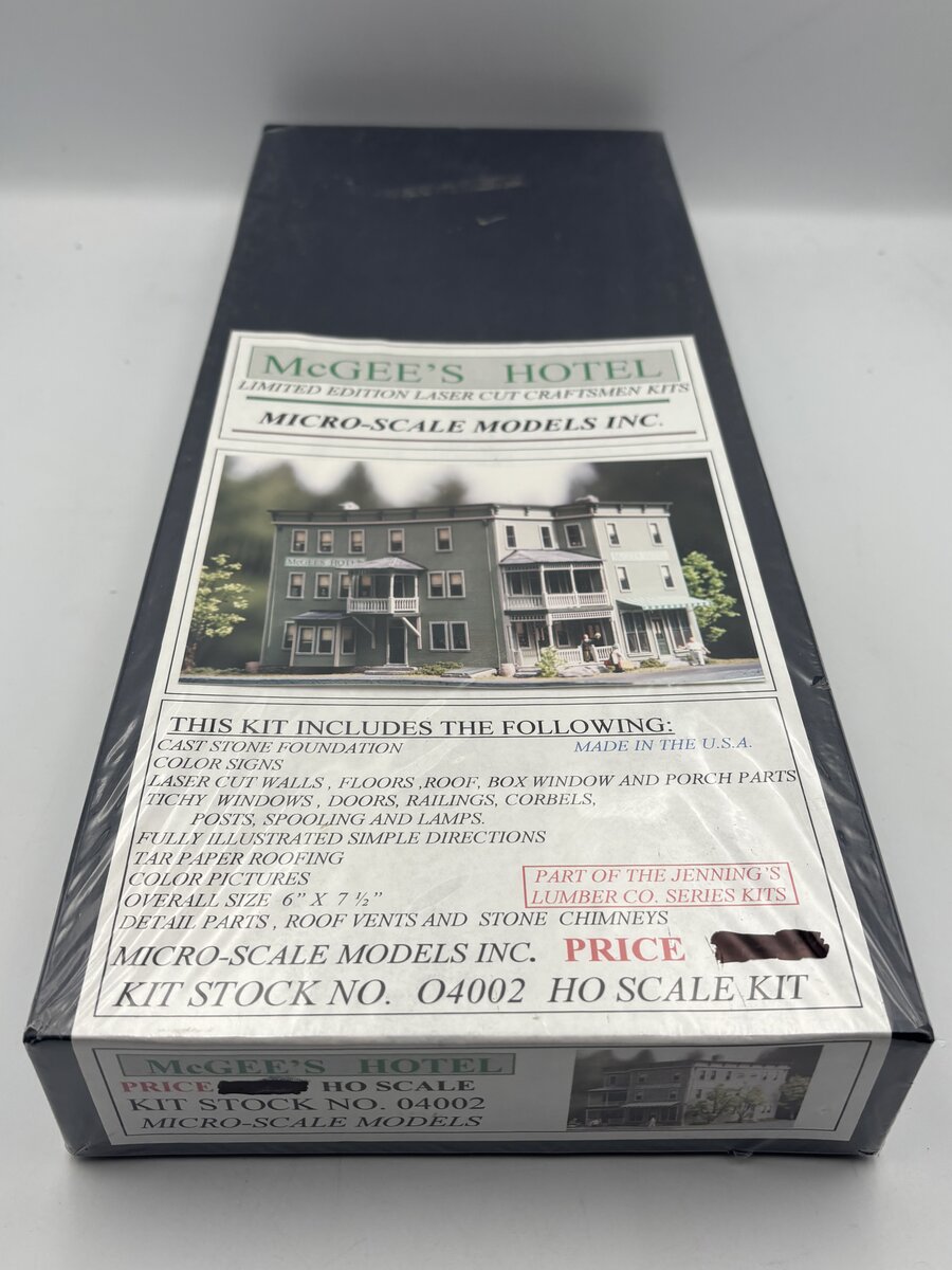Micro-Scale Models 04002 HO Laser Cut Craftmen McGee's Hotel Building Kit