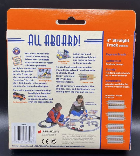 Lionel 92701 4" Wooden Straight Tracks 100 mm (Pack of 4)