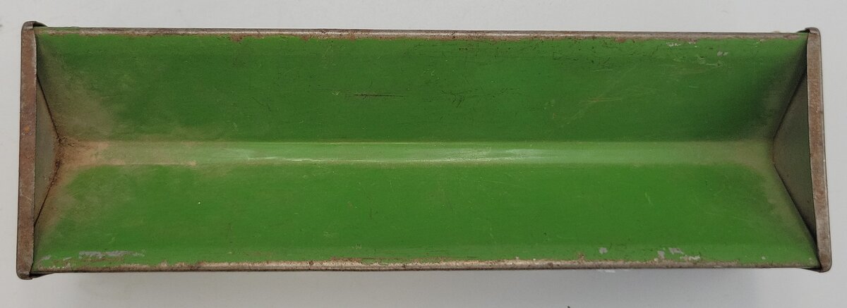 Hafner 91876 O Gauge Green Tinplate Streamliner Gondola Shell with Steps w/ Rust