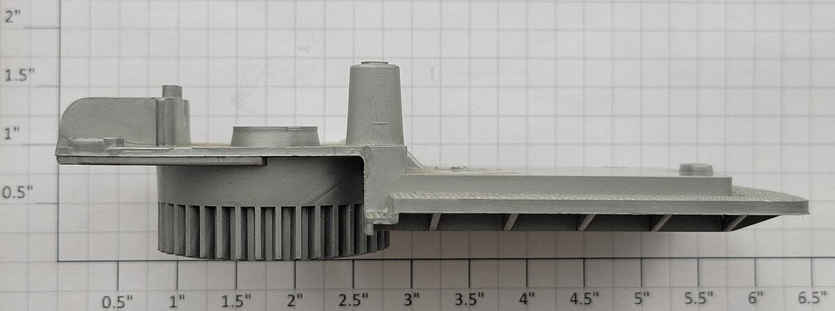 Lionel 2302-32 Silver Plastic Gantry Crane Cab Base w/o Cab Locks