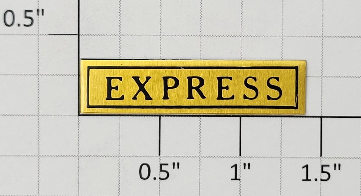 Lionel 126-110 Brass Express Plate