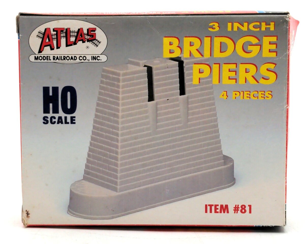 Atlas 81 HO 3" Stone Bridge Pier (Pack of 4)