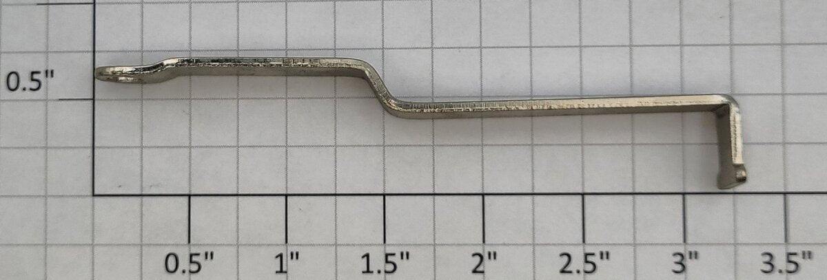 Lionel 224E-6 3-1/4" Long Nickel Prewar Steam Locomotive Drawbar