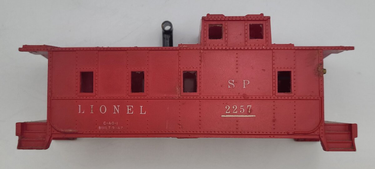 Lionel 2257-7 O Gauge Red SP Caboose Shell with Smoke Stack #2257