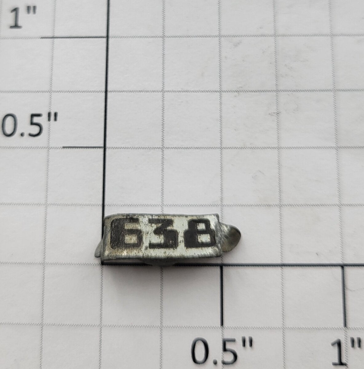 Lionel 638-UP 638 Number Plate with Tabs