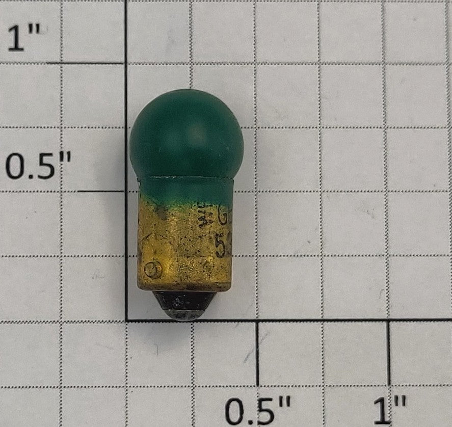 Lionel 53G 14 Volt Bayonet Base Translucent Green Globe Light Bulb