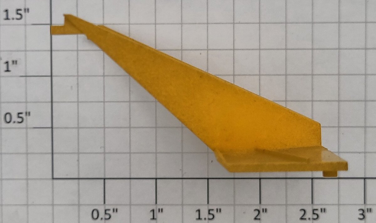 Lionel 17100-34 Yellow Plastic ACF Hopper Car Brake End