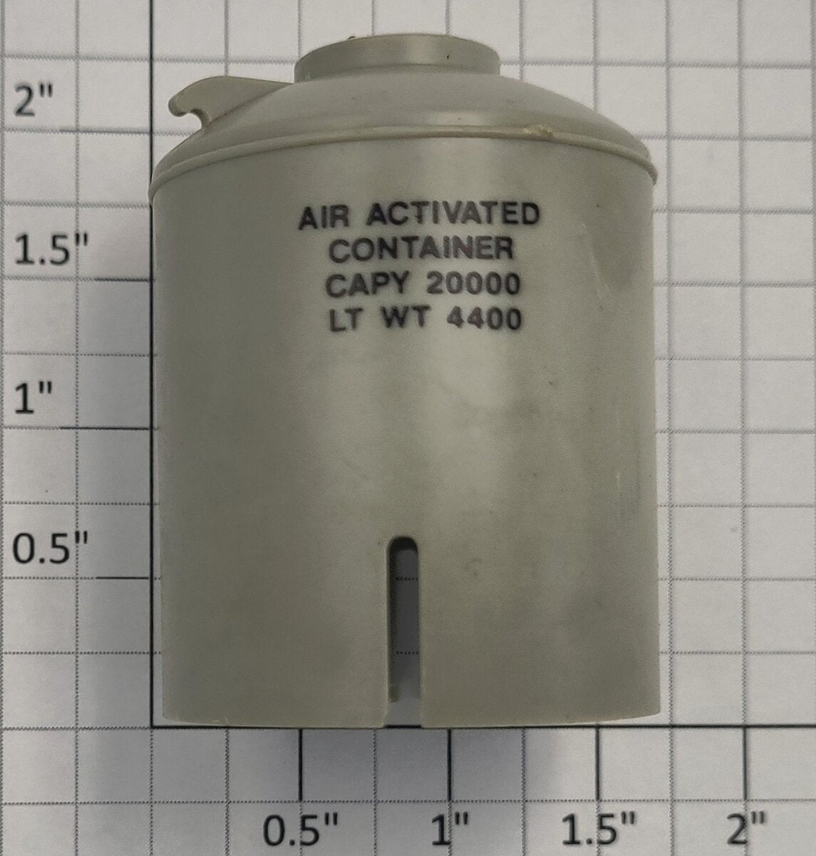 American Flyer 48503-27 Gray Air Activated Canister with Black Lettering