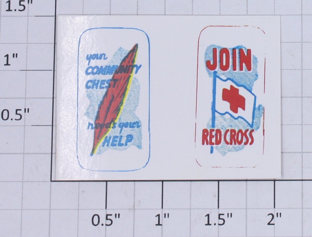 Lionel 256-38/40 Community Chest and Red Cross Sticker Set (Set of 2)