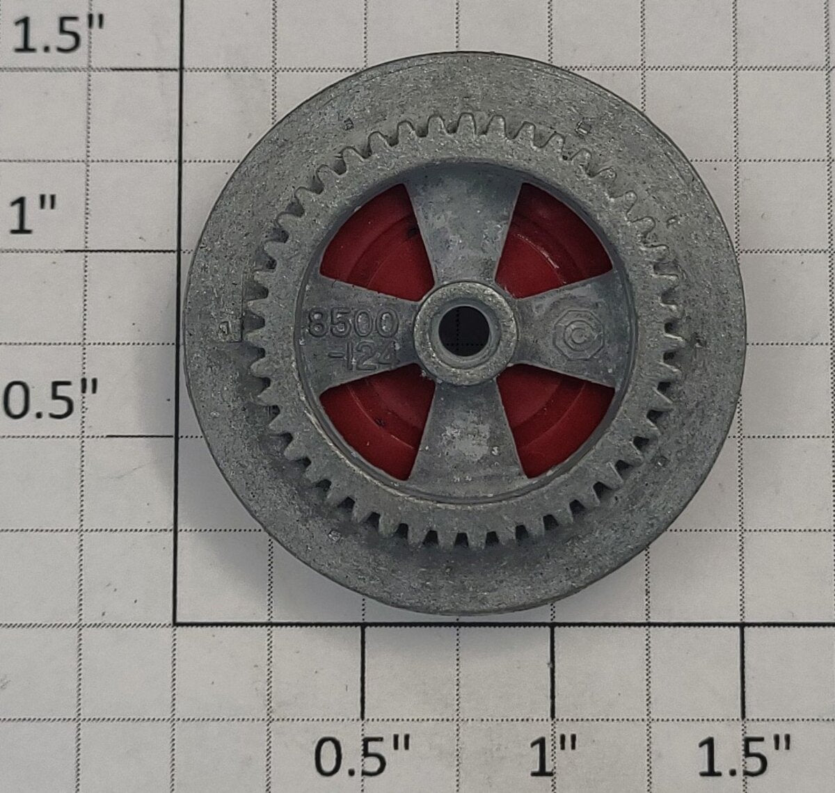 Lionel 18700-133 Red Steam Locomotive Gear Wheel with Undercut and Boss