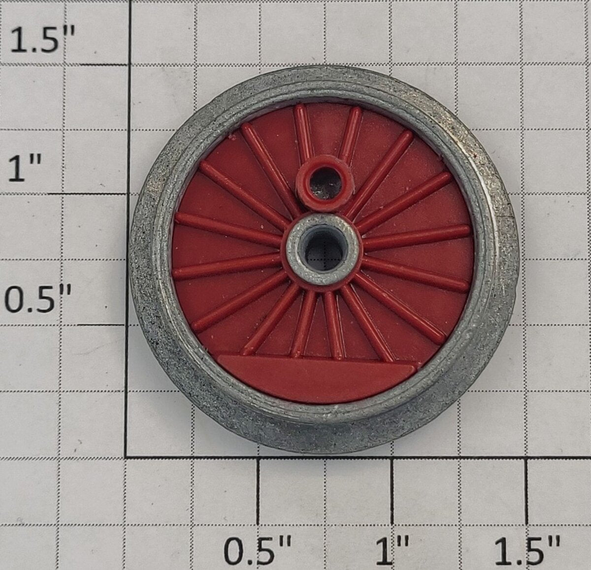 Lionel 18700-133 Red Steam Locomotive Gear Wheel with Undercut and Boss