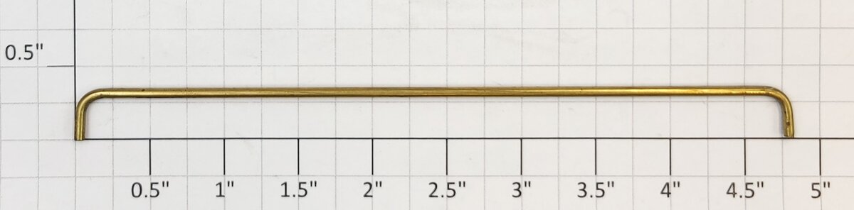 Lionel 260T-18 Brass 4-7/8" Tender Frame Handrail