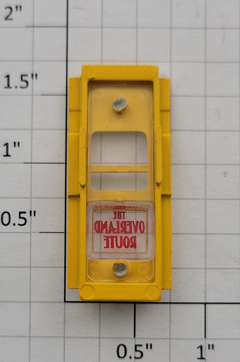 Lionel 9547-12 The Overland Route Yellow Observation Car Door with Insert
